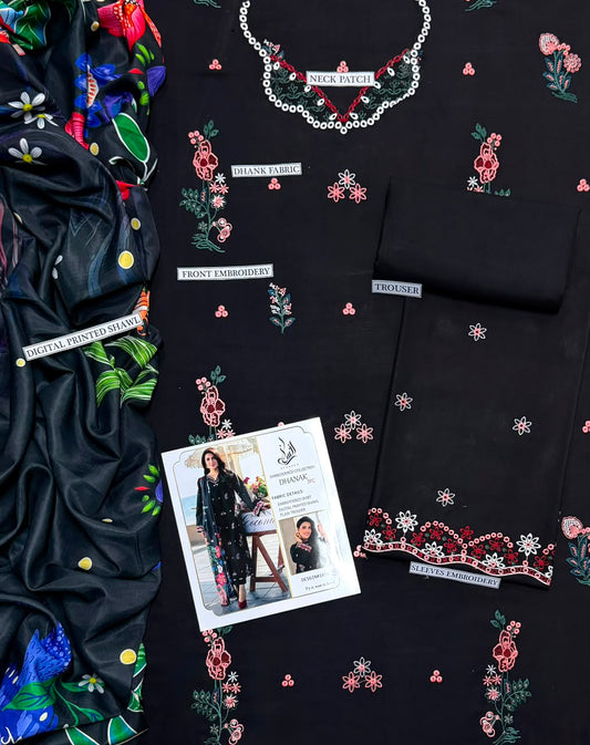 Embroidered Dhanak D-6