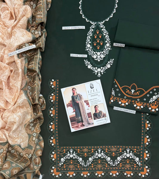 Embroidered Dhanak D-7