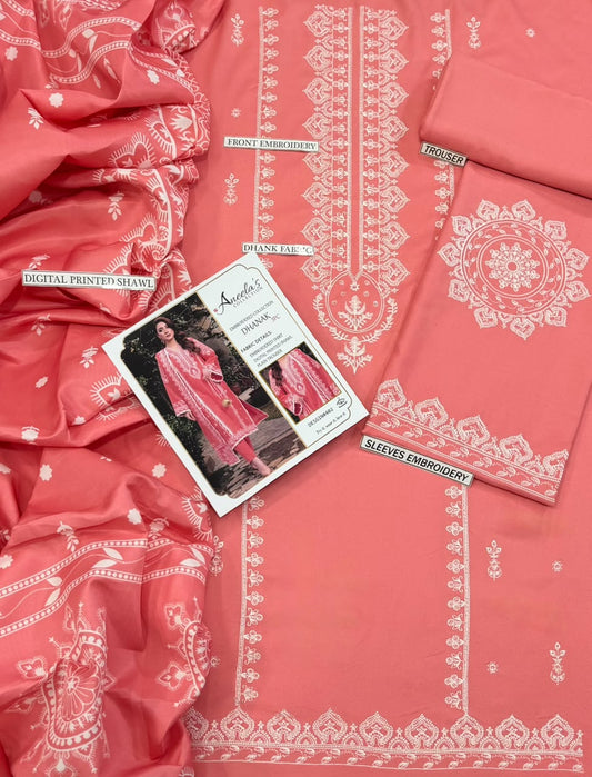 Embroidered Dhanak D-15
