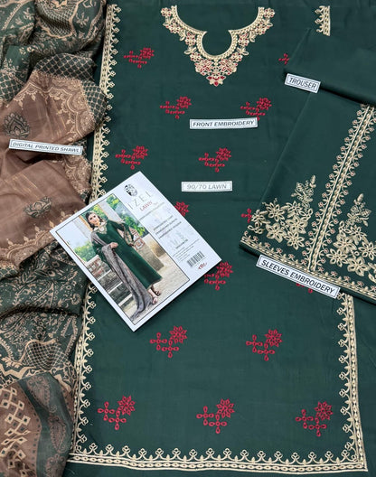 Embroidery Lawn 3 Pcs D-65