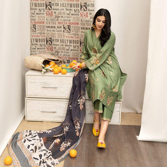 Embroidery Lawn 3 Pcs D-67