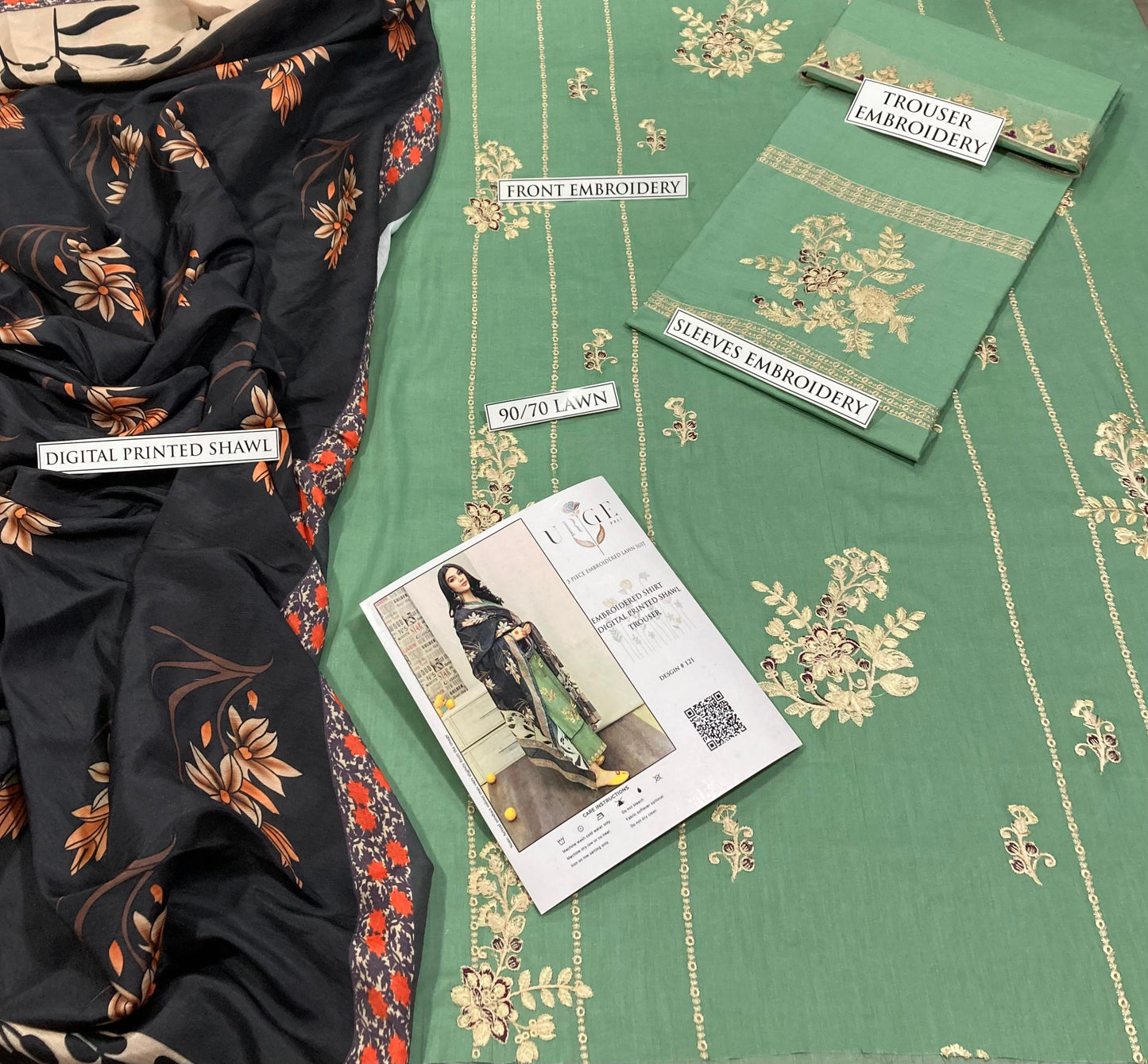 Embroidery Lawn 3 Pcs D-67