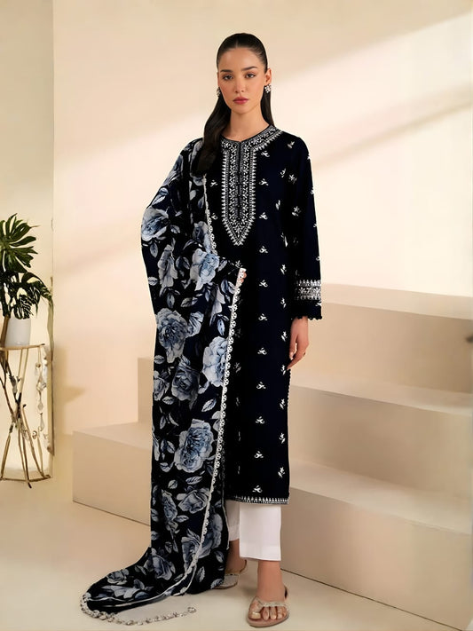 Embroidery Lawn 3 Pcs D-70