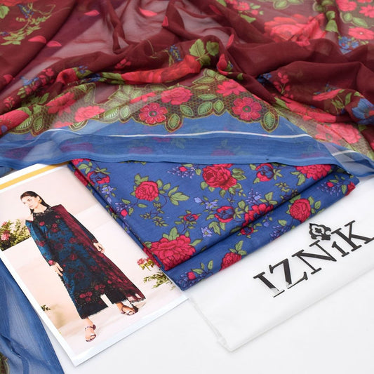 Printed Shiffon Dupatta 3 Pcs D-20