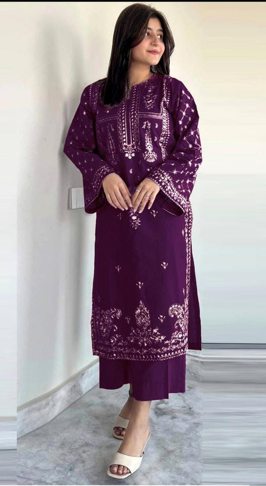 Embroidered Lawn 2Pcs D-31