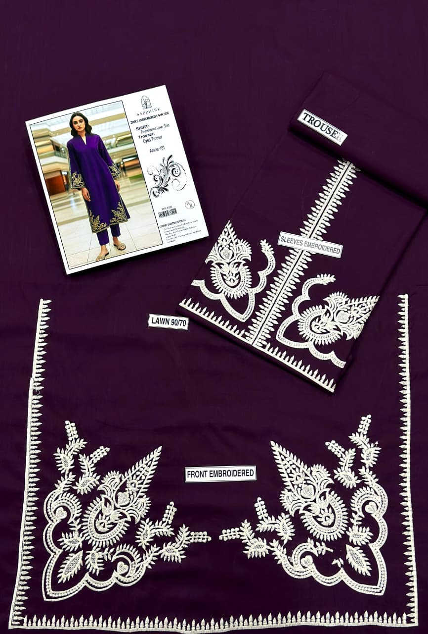 Embroidered Lawn 2Pcs D-27