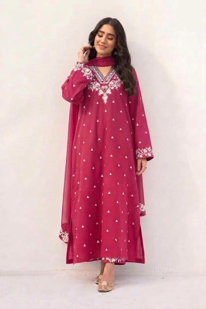Embroidered Dhanak D-2