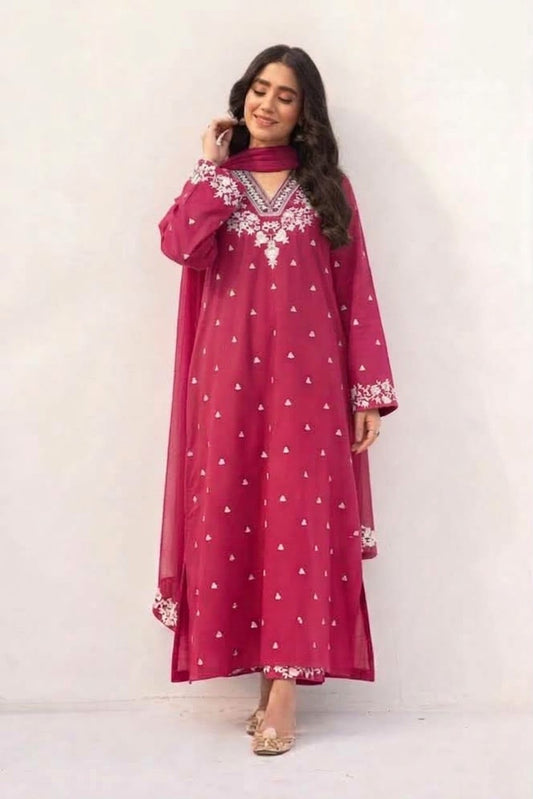 Embroidered Dhanak D-2