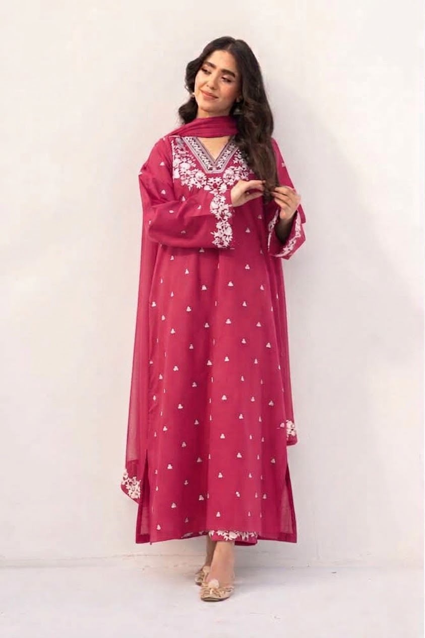 Embroidered Dhanak D-2