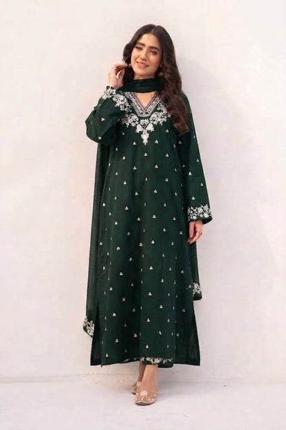 Embroidered Dhanak D-4