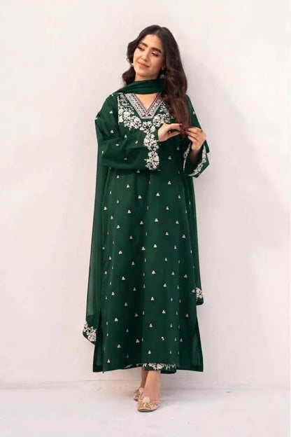 Embroidered Dhanak D-4
