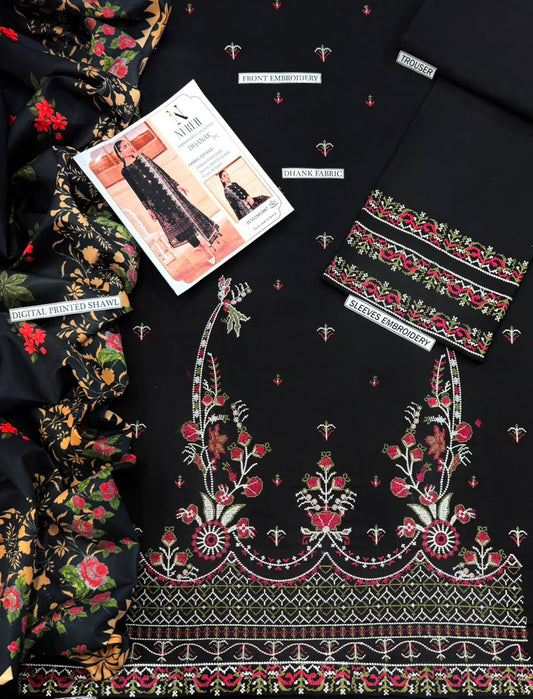 Embroidered Dhanak D-1