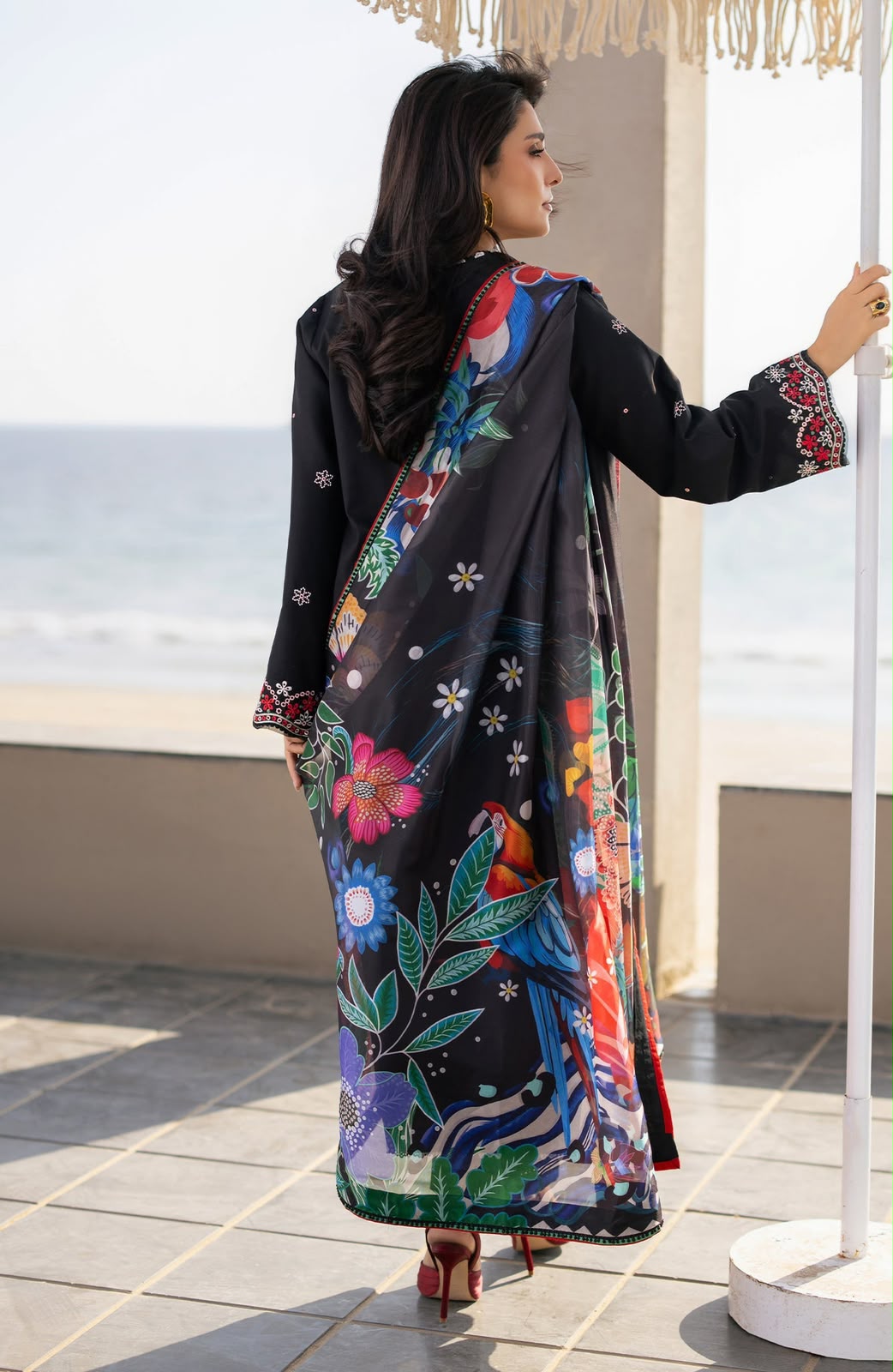 Embroidered Dhanak D-6