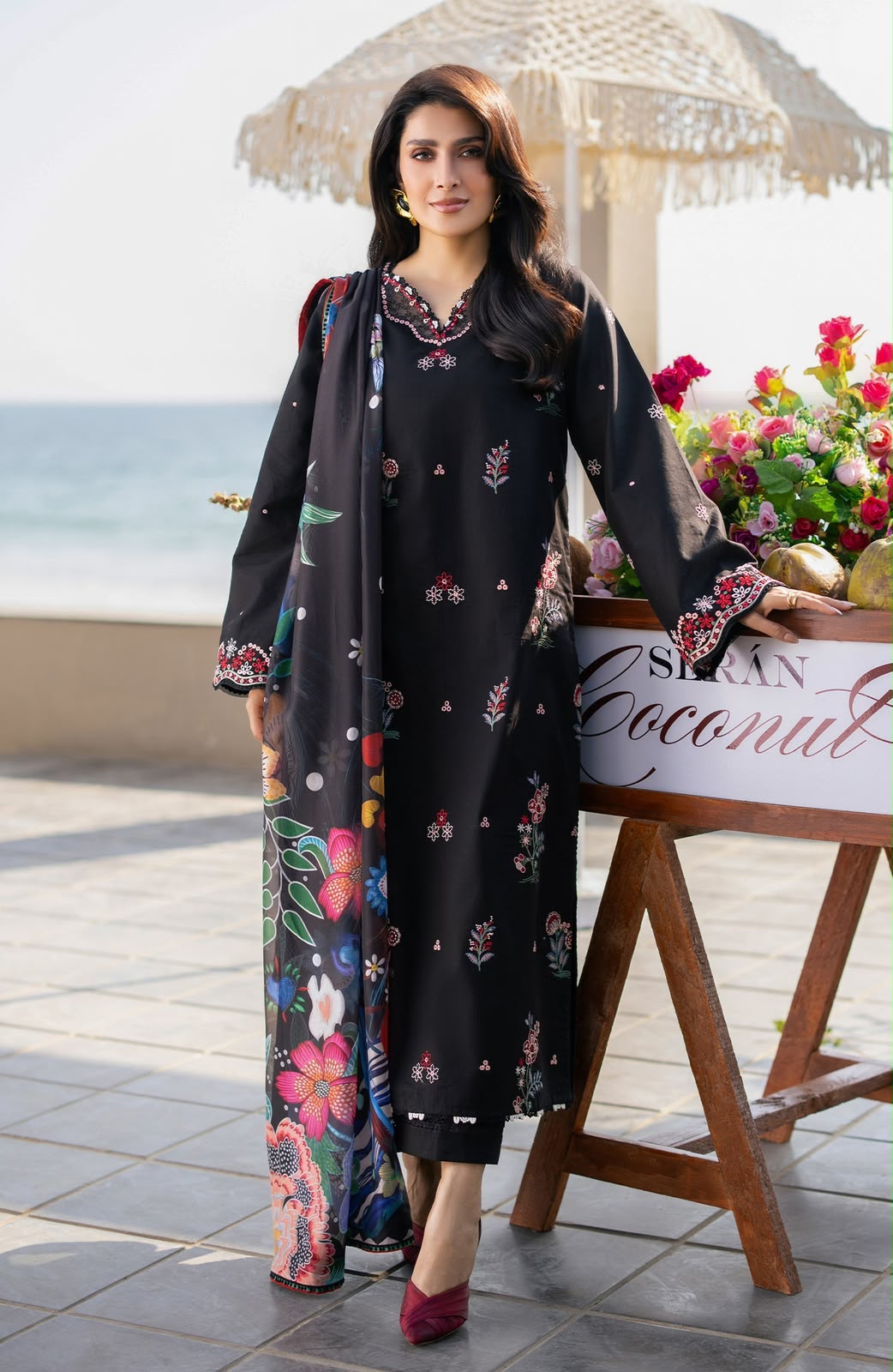 Embroidered Dhanak D-6