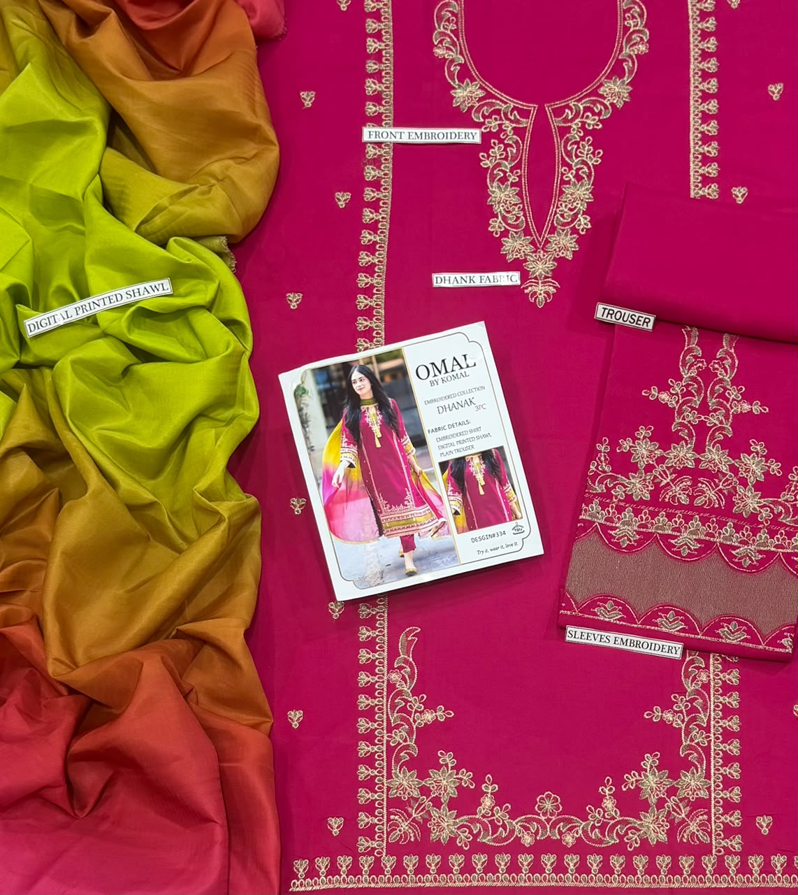 Embroidered Dhanak D-8