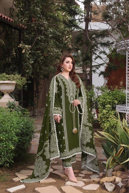 Embroidered Dhanak D-10