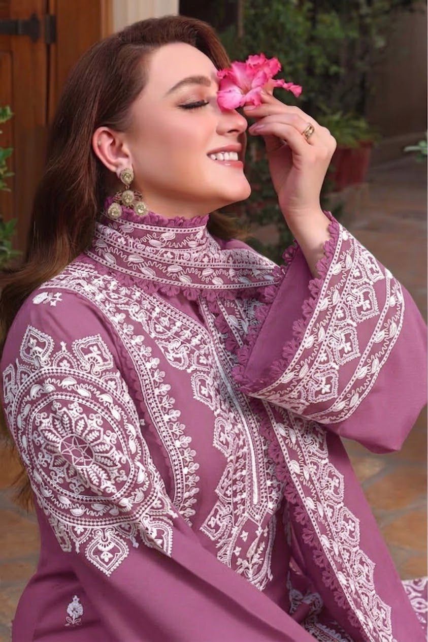 Embroidered Dhanak D-12