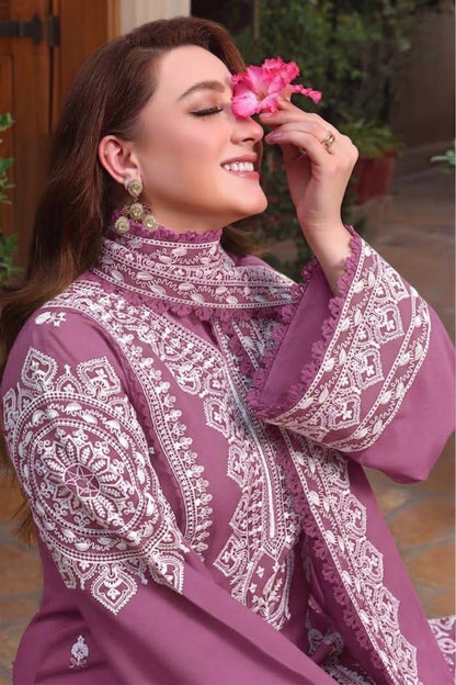 Embroidered Dhanak D-12