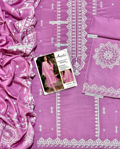 Embroidered Dhanak D-12
