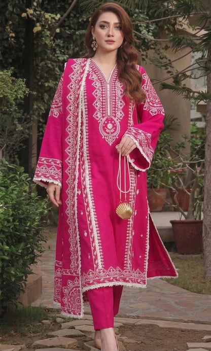 Embroidered Dhanak D-13