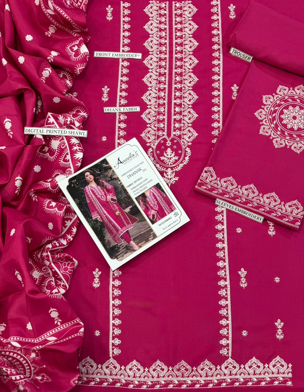 Embroidered Dhanak D-13