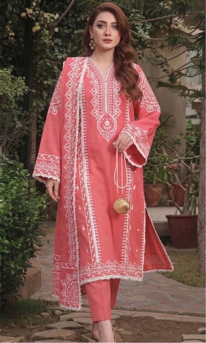 Embroidered Dhanak D-15