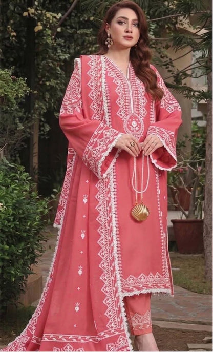 Embroidered Dhanak D-15