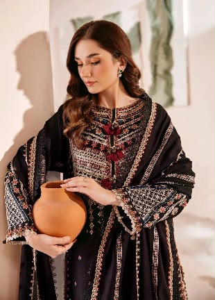 Embroidered Dhanak D-17