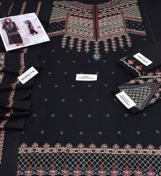 Embroidered Dhanak D-17