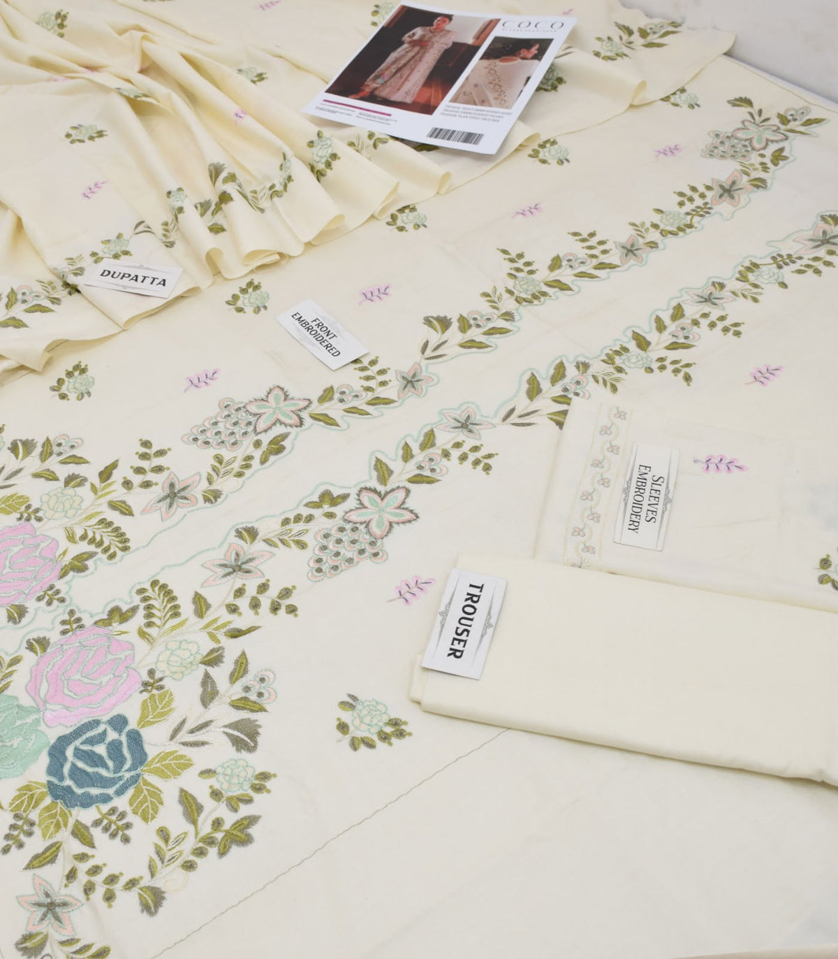 Embroidered Dhanak D-19