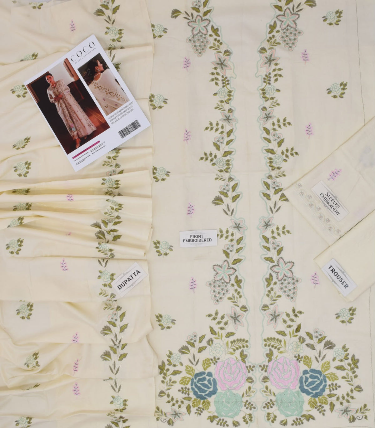 Embroidered Dhanak D-19