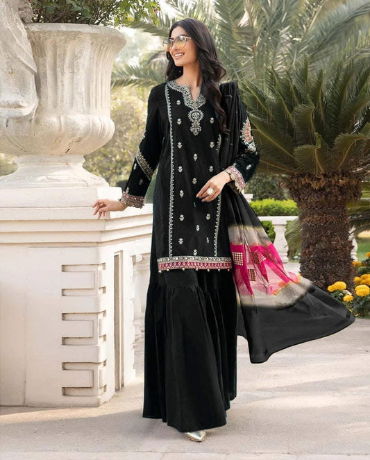 Embroidery Lawn 3 Pcs D-88
