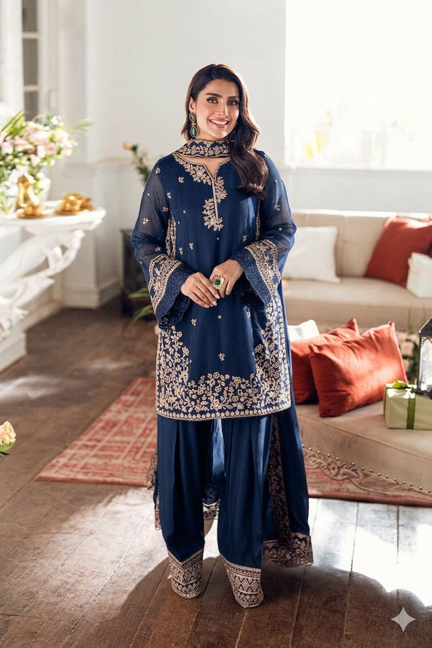 Embroidery Lawn 3 Pcs D-90